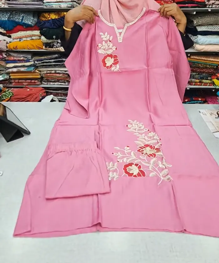 Heavy Vatican Fully Embroidery Top with Plazzo Bottom  | TS3151